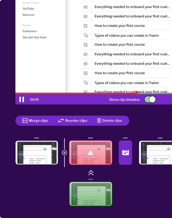 Screenshot on Trainn's AI-powered voiceovers